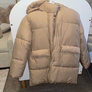Zara Flaps Long Puffer Coat Size 13-14